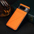 Google Pixel 8 Denior Calf Texture Holder Electroplating Phone Case - Orange