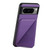 Google Pixel 8 Denior Calf Texture Holder Electroplating Phone Case - Purple