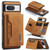 Google Pixel 8 DG.MING M2 Series 3-Fold Multi Card Bag + Magnetic Phone Case - Brown