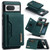 Google Pixel 8 DG.MING M2 Series 3-Fold Multi Card Bag + Magnetic Phone Case - Green