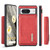Google Pixel 8 DG.MING M2 Series 3-Fold Multi Card Bag + Magnetic Phone Case - Red