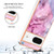 Google Pixel 8 Electroplating Marble Dual-side IMD Phone Case - Pink 013