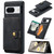 Google Pixel 8 JEEHOOD Retro Magnetic Detachable Wallet Phone Case - Black