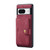 Google Pixel 8 JEEHOOD Retro Magnetic Detachable Wallet Phone Case - Red