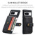 Google Pixel 8 JEEHOOD RFID Blocking Anti-Theft Magnetic PU Phone Case - Black