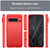 Google Pixel 8 Pro Carbon Fiber Brushed Texture TPU Case - Red