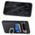 Google Pixel 8 Pro Carbon Fiber Card Wallet Ring Holder Phone Case - Black