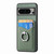Google Pixel 8 Pro Carbon Fiber Card Wallet Ring Holder Phone Case - Green