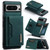 Google Pixel 8 Pro DG.MING M2 Series 3-Fold Multi Card Bag + Magnetic Phone Case - Green