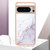 Google Pixel 8 Pro Electroplating Marble Dual-side IMD Phone Case - White 006