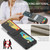 Google Pixel 8 Pro Fierre Shann Crazy Horse Card Holder Back Cover PU Phone Case - Black
