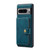 Google Pixel 8 Pro JEEHOOD Retro Magnetic Detachable Wallet Phone Case - Blue