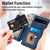 Google Pixel 8 Retro Skin-feel Ring Multi-card RFID Wallet Phone Case - Blue