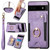 Google Pixel 8 Retro Skin-feel Ring Multi-card RFID Wallet Phone Case - Purple