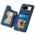 Google Pixel 8 Retro Skin-feel Ring Multi-card RFID Wallet Phone Case with Lanyard - Blue