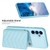 Samsung Galaxy A14 4G / 5G BF26 Wave Pattern Card Bag Holder Phone Case - Blue