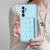 Samsung Galaxy A14 4G / 5G Grid Card Slot Holder Phone Case - Blue Samsung Galaxy A14 4G / 5G Grid Card Slot Holder Phone Case - Blue