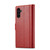 Samsung Galaxy A14 4G / 5G LC.IMEEKE Card Slots Skin Feeling Leather Phone Case - Red