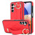 Samsung Galaxy A14 4G / 5G Non-slip Full Coverage Ring PU Phone Case with Wristband - Red