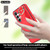 Samsung Galaxy A14 4G / 5G Non-slip Full Coverage Ring PU Phone Case with Wristband - Red