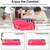 Samsung Galaxy A14 4G / 5G Non-slip Full Coverage Ring PU Phone Case with Wristband - Rose Red