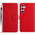 Samsung Galaxy A14 4G / 5G Rhombic Grid Texture Leather Phone Case - Red
