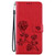 Samsung Galaxy A14 4G / 5G Rose Embossed Flip PU Leather Phone Case - Red