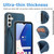 Samsung Galaxy A14 4G / 5G Ultra-thin Shockproof Phone Protective Case with Holder - Blue