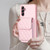 Samsung Galaxy A14 4G / 5G Vertical Wallet Rhombic Leather Phone Case - Pink