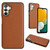 Samsung Galaxy A14 4G / A14 5G Leather Texture Full Coverage Phone Case - Brown