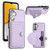 Samsung Galaxy A14 4G / A14 5G Shockproof Leather Phone Case with Card Holder - Purple