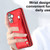 Samsung Galaxy A14 4G / A14 5G Shockproof Leather Phone Case with Wrist Strap - Red