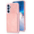 Samsung Galaxy A14 4G/5G BF28 Frosted Card Bag Phone Case with Holder - Pink