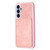 Samsung Galaxy A14 4G/5G BF28 Frosted Card Bag Phone Case with Holder - Pink