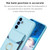 Samsung Galaxy A14 4G/5G BF29 Organ Card Bag Ring Holder Phone Case - Blue