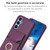 Samsung Galaxy A14 4G/5G BF29 Organ Card Bag Ring Holder Phone Case - Dark Purple