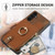 Samsung Galaxy A14 4G/5G Cross Leather Ring Vertical Zipper Wallet Back Phone Case - Brown