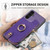 Samsung Galaxy A14 4G/5G Cross Leather Ring Vertical Zipper Wallet Back Phone Case - Purple