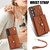 Samsung Galaxy A14 4G/5G Crossbody Rhombic Horizontal Wallet Leather Phone Case - Brown