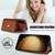 Samsung Galaxy A14 4G/5G Crossbody Rhombic Horizontal Wallet Leather Phone Case - Brown