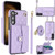 Samsung Galaxy A14 4G/5G Crossbody Rhombic Horizontal Wallet Leather Phone Case - Purple
