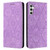 Samsung Galaxy A14 4G/5G Ethnic Embossed Adsorption Leather Phone Case - Purple