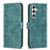 Samsung Galaxy A14 4G/5G Plaid Embossed Leather Phone Case - Green