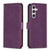 Samsung Galaxy A14 4G/5G Plaid Embossed Leather Phone Case - Purple