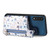 Samsung Galaxy A14 4G/5G Retro Painted Zipper Wallet Back Phone Case - Blue