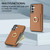 Samsung Galaxy A14 4G/5G Ring Card Litchi Leather Back Phone Case - Brown