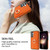 Samsung Galaxy A14 4G/5G Ring Card Litchi Leather Back Phone Case - Orange