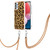 Samsung Galaxy A14 5G / 4G Electroplating Dual-side IMD Phone Case with Lanyard - Leopard Print