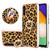 Samsung Galaxy A14 5G / 4G Electroplating Dual-side IMD Phone Case with Ring Holder - Leopard Print