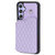 Samsung Galaxy A14 5G / 4G Grid Texture Card Bag Phone Case with Lanyard - Purple